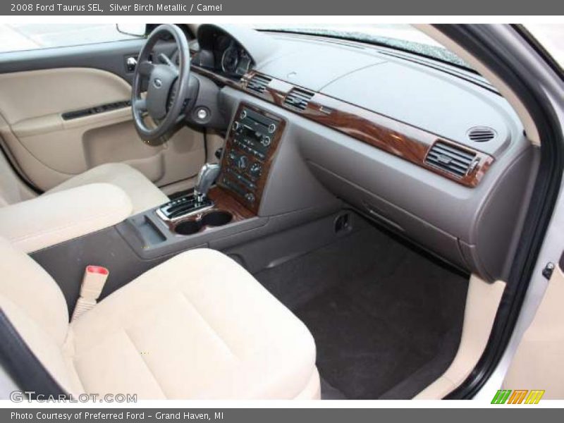 Silver Birch Metallic / Camel 2008 Ford Taurus SEL