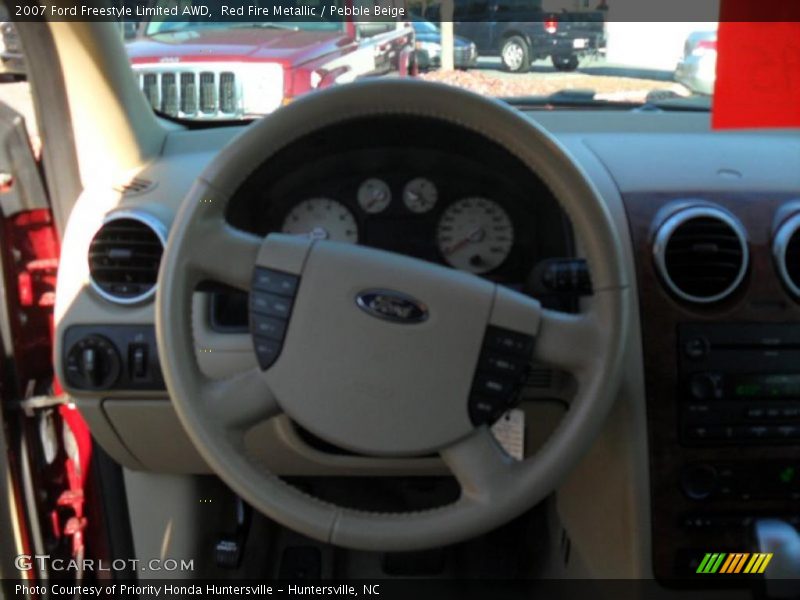Red Fire Metallic / Pebble Beige 2007 Ford Freestyle Limited AWD