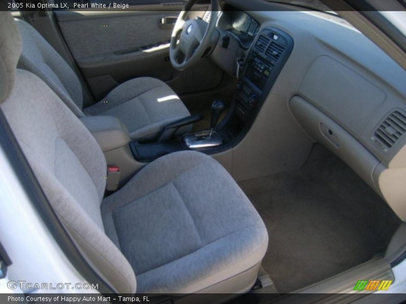 Pearl White / Beige 2005 Kia Optima LX