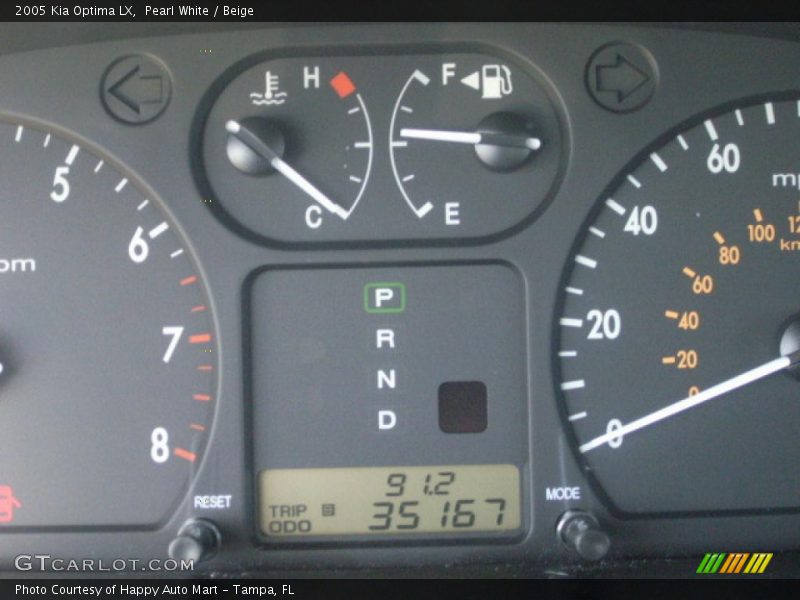 Pearl White / Beige 2005 Kia Optima LX