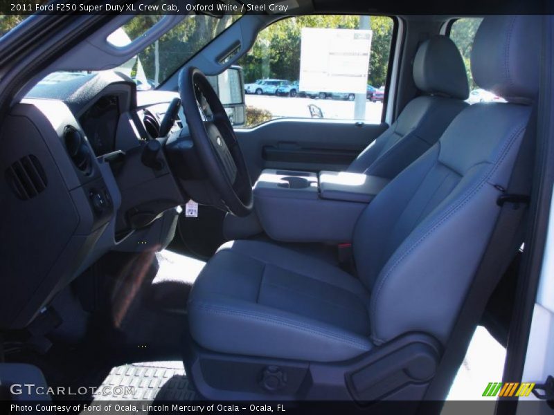 Oxford White / Steel Gray 2011 Ford F250 Super Duty XL Crew Cab
