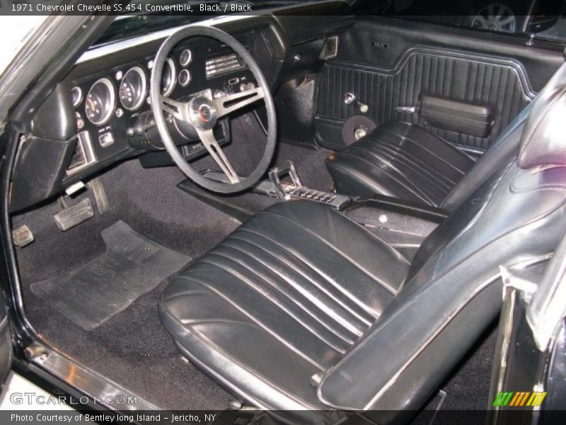 Black Interior - 1971 Chevelle SS 454 Convertible 
