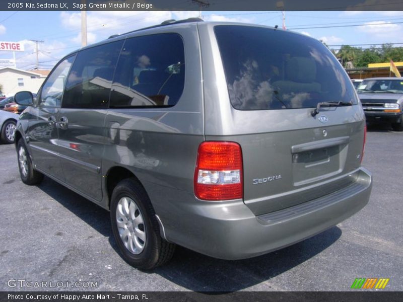 Sage Green Metallic / Beige 2005 Kia Sedona LX