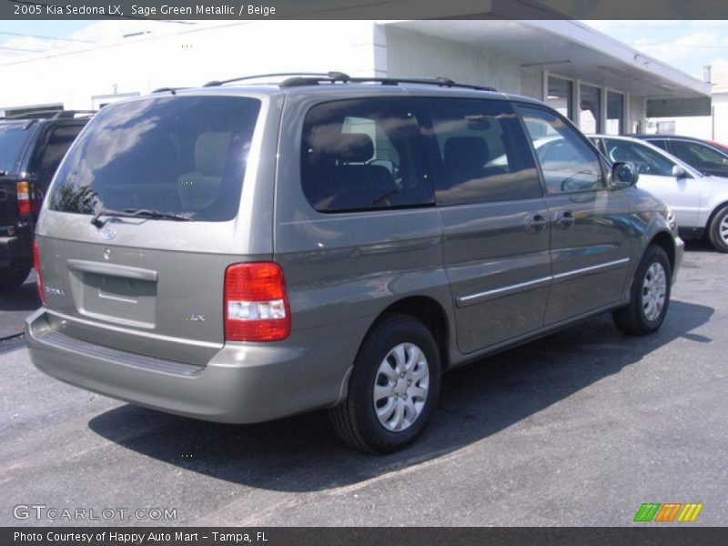 Sage Green Metallic / Beige 2005 Kia Sedona LX