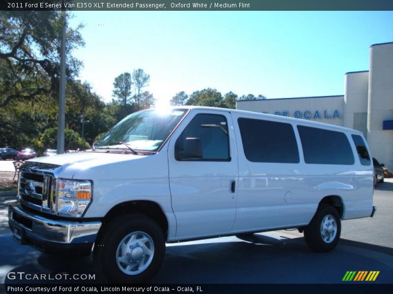 Oxford White / Medium Flint 2011 Ford E Series Van E350 XLT Extended Passenger