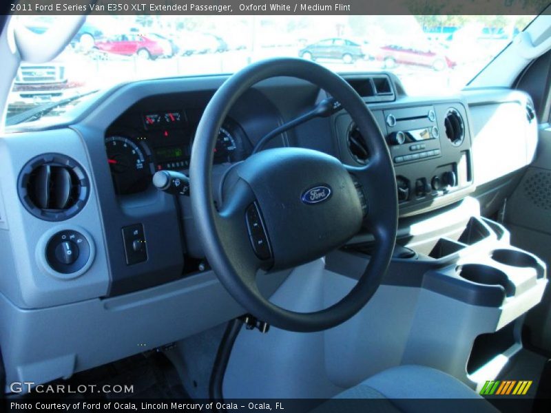 Oxford White / Medium Flint 2011 Ford E Series Van E350 XLT Extended Passenger