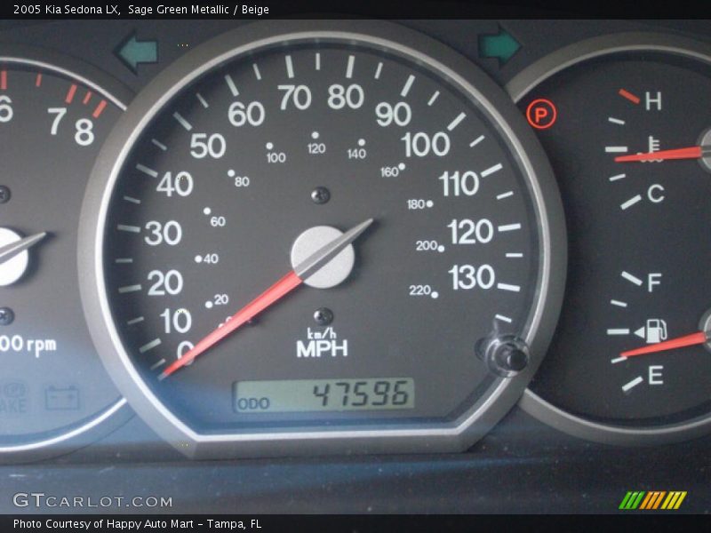 Sage Green Metallic / Beige 2005 Kia Sedona LX