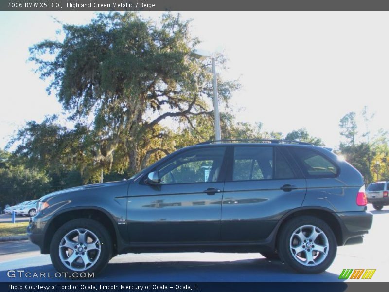 Highland Green Metallic / Beige 2006 BMW X5 3.0i