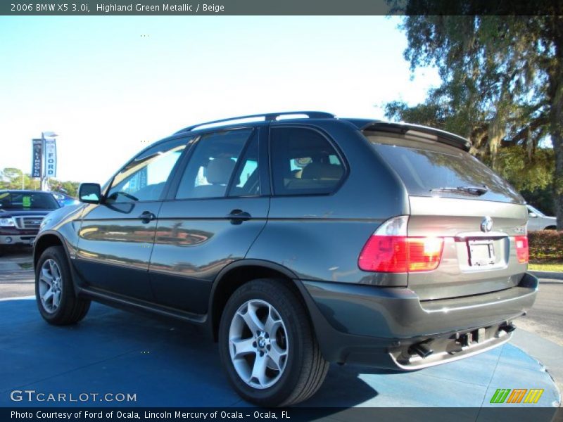 Highland Green Metallic / Beige 2006 BMW X5 3.0i
