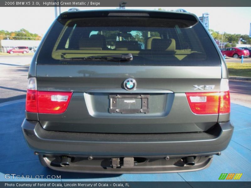 Highland Green Metallic / Beige 2006 BMW X5 3.0i