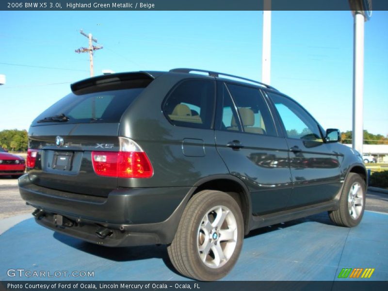 Highland Green Metallic / Beige 2006 BMW X5 3.0i