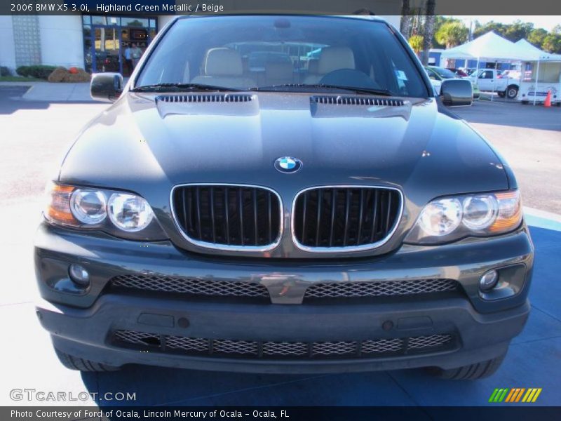 Highland Green Metallic / Beige 2006 BMW X5 3.0i