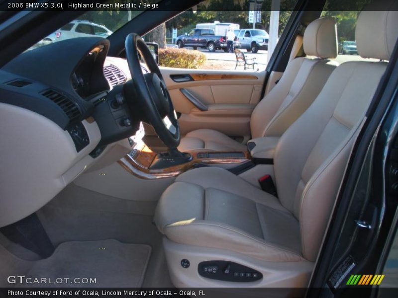 Highland Green Metallic / Beige 2006 BMW X5 3.0i
