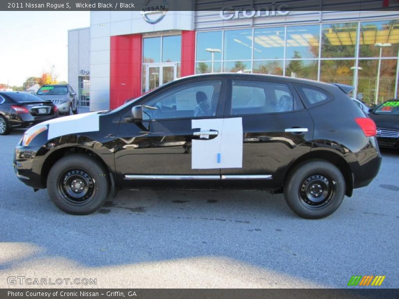 Wicked Black / Black 2011 Nissan Rogue S