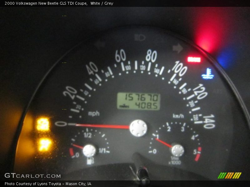White / Grey 2000 Volkswagen New Beetle GLS TDI Coupe