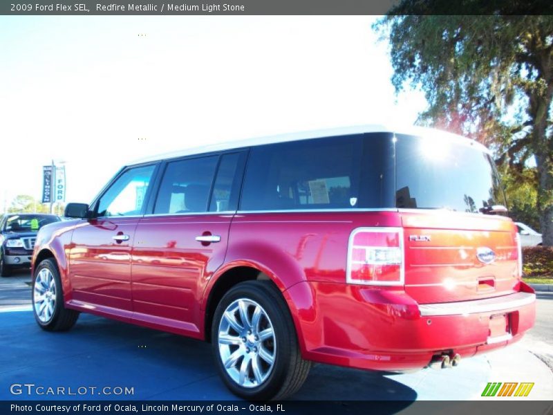 Redfire Metallic / Medium Light Stone 2009 Ford Flex SEL