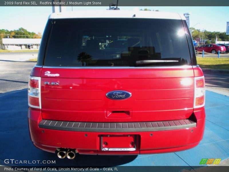 Redfire Metallic / Medium Light Stone 2009 Ford Flex SEL