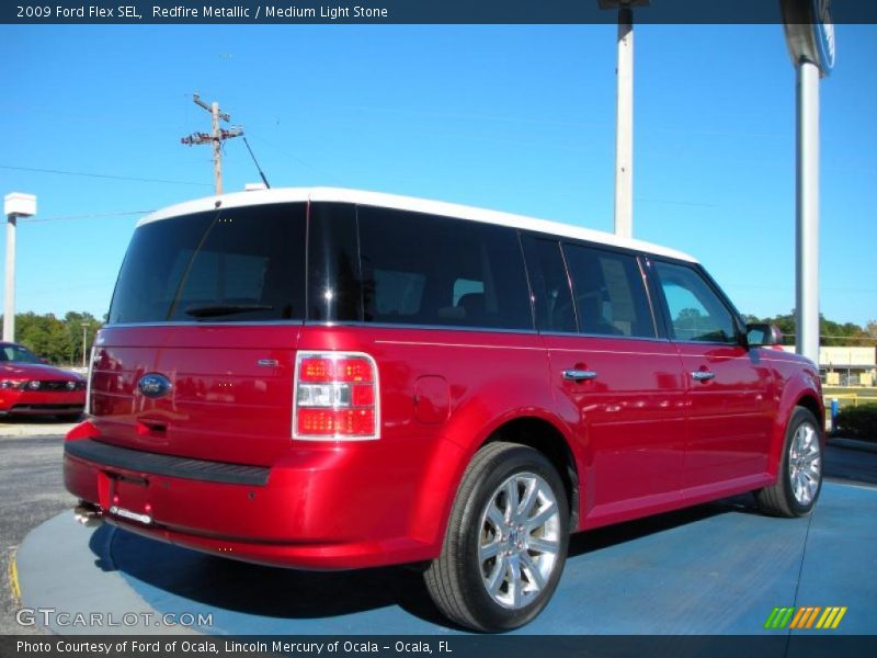 Redfire Metallic / Medium Light Stone 2009 Ford Flex SEL
