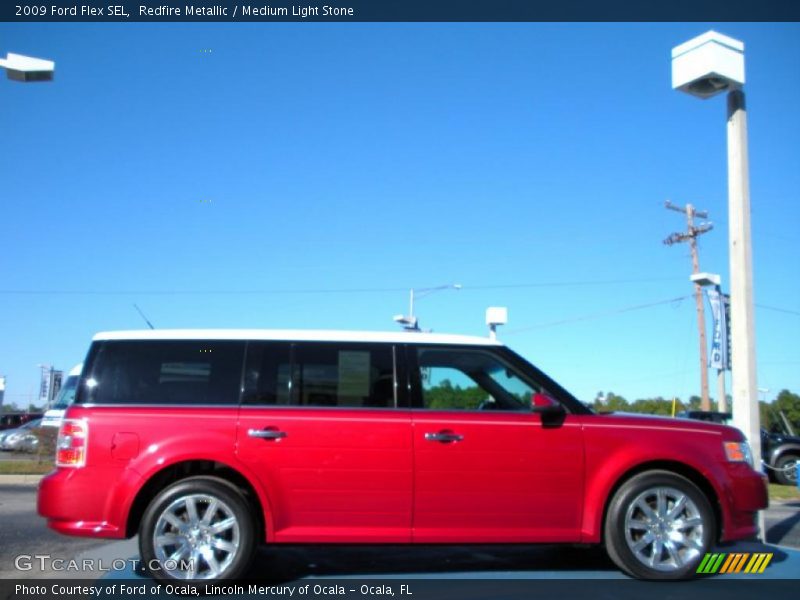 Redfire Metallic / Medium Light Stone 2009 Ford Flex SEL