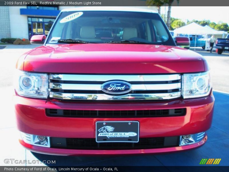 Redfire Metallic / Medium Light Stone 2009 Ford Flex SEL