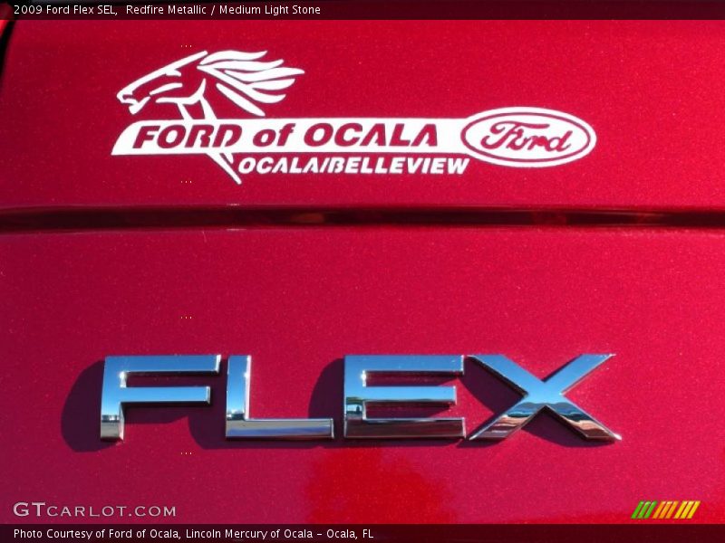 Redfire Metallic / Medium Light Stone 2009 Ford Flex SEL
