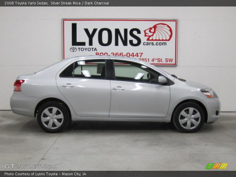 Silver Streak Mica / Dark Charcoal 2008 Toyota Yaris Sedan