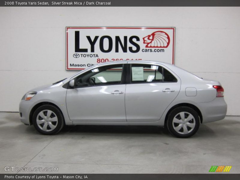 Silver Streak Mica / Dark Charcoal 2008 Toyota Yaris Sedan