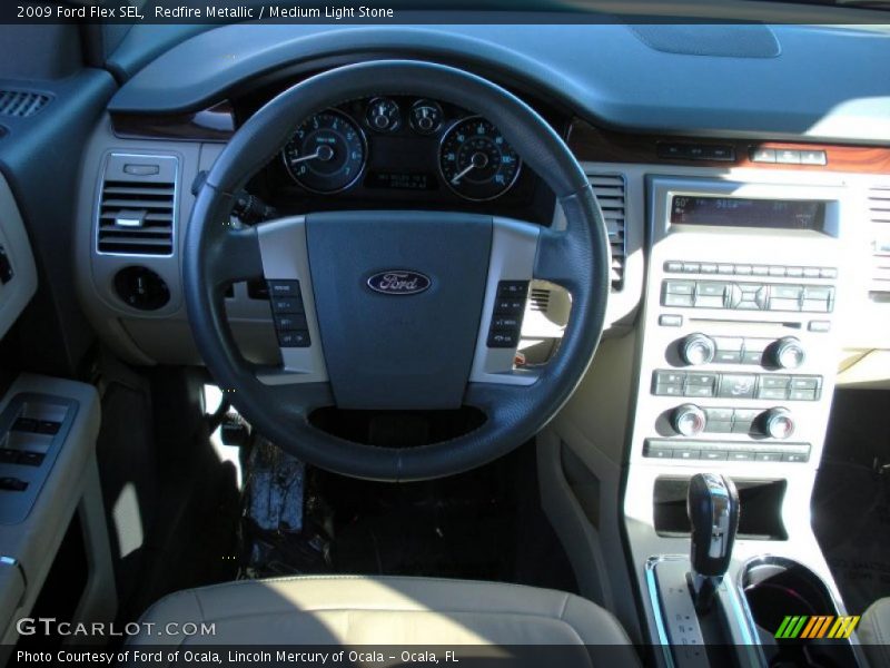 Redfire Metallic / Medium Light Stone 2009 Ford Flex SEL