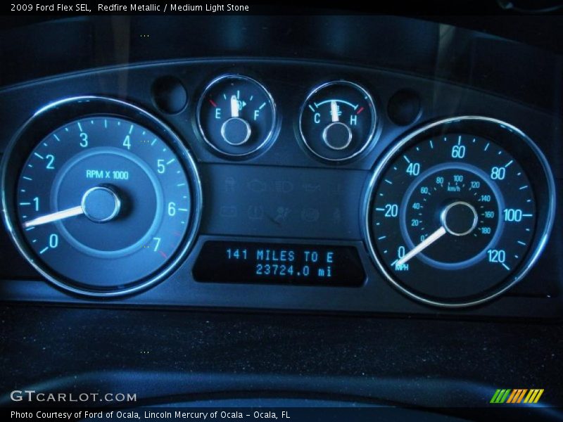 Redfire Metallic / Medium Light Stone 2009 Ford Flex SEL