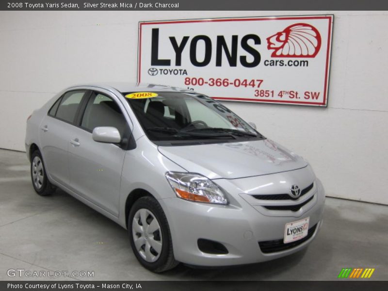 Silver Streak Mica / Dark Charcoal 2008 Toyota Yaris Sedan