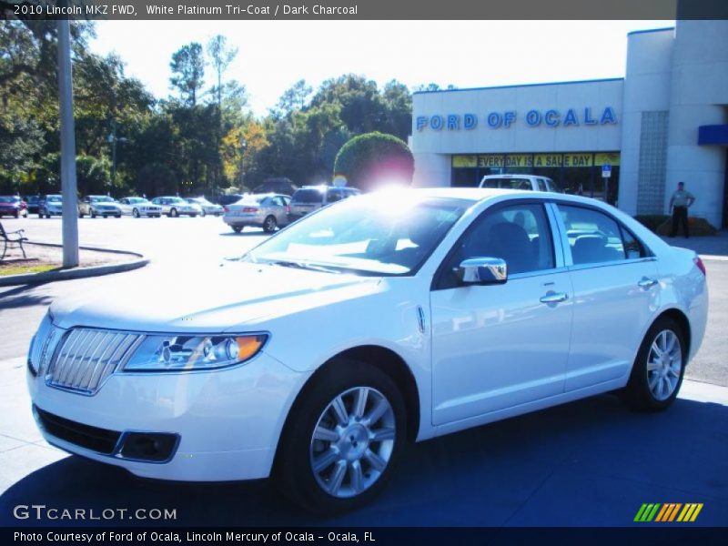 White Platinum Tri-Coat / Dark Charcoal 2010 Lincoln MKZ FWD