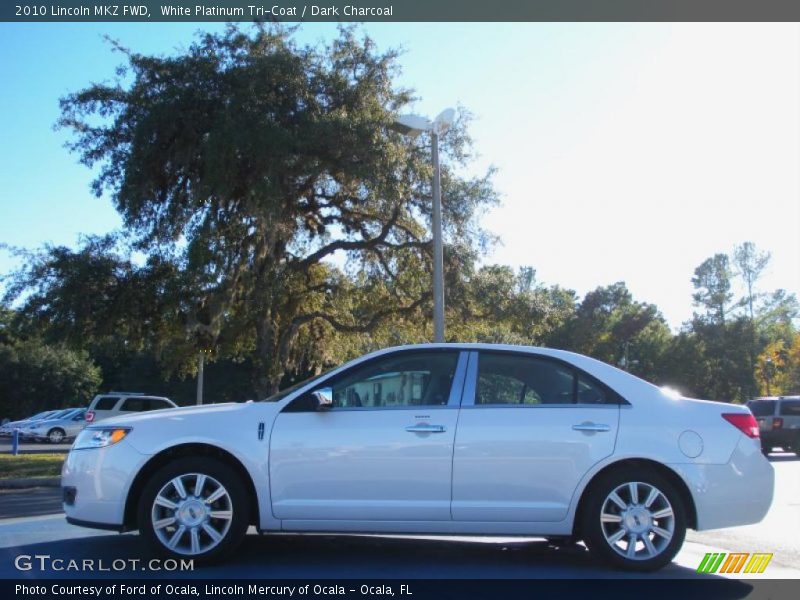 White Platinum Tri-Coat / Dark Charcoal 2010 Lincoln MKZ FWD