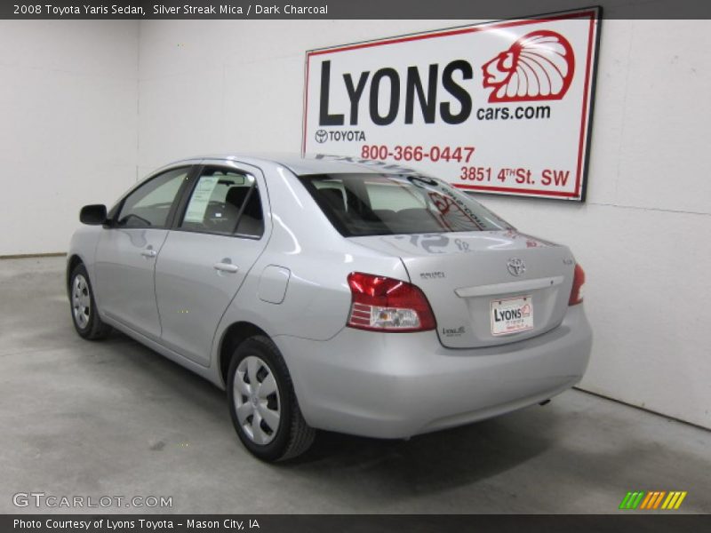 Silver Streak Mica / Dark Charcoal 2008 Toyota Yaris Sedan