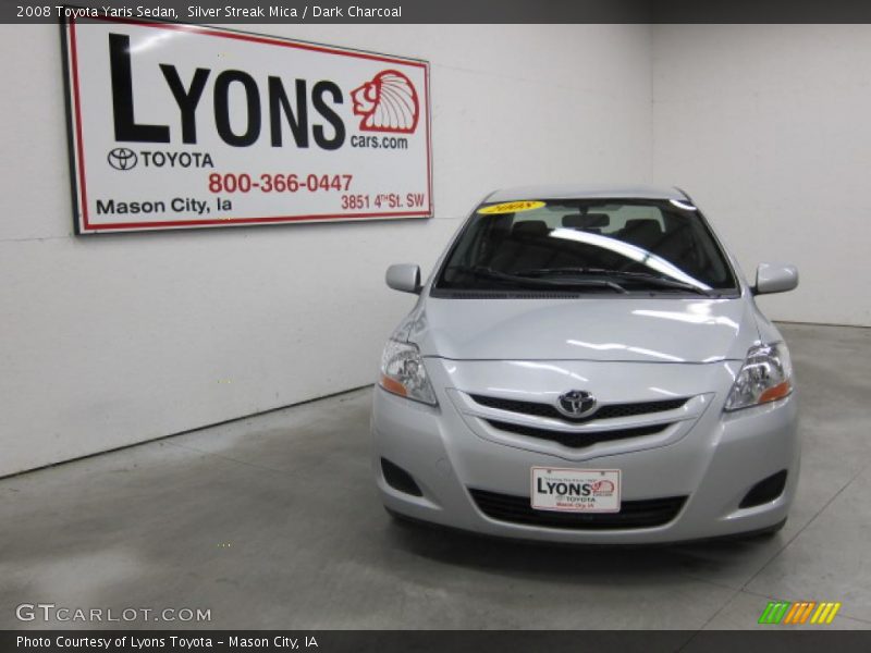 Silver Streak Mica / Dark Charcoal 2008 Toyota Yaris Sedan