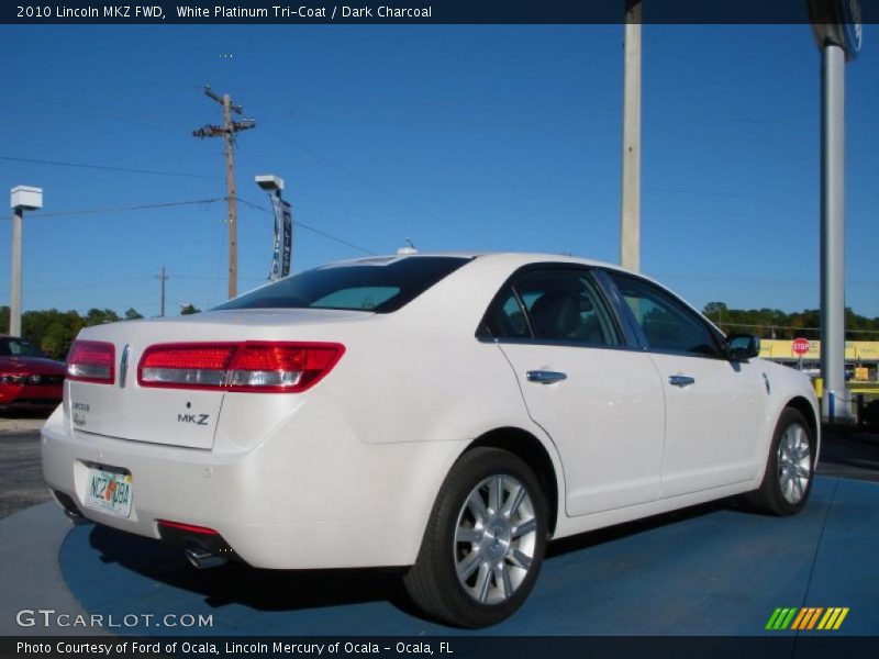 White Platinum Tri-Coat / Dark Charcoal 2010 Lincoln MKZ FWD