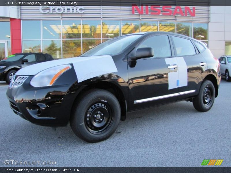 Wicked Black / Gray 2011 Nissan Rogue S