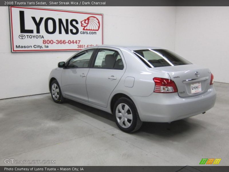 Silver Streak Mica / Dark Charcoal 2008 Toyota Yaris Sedan