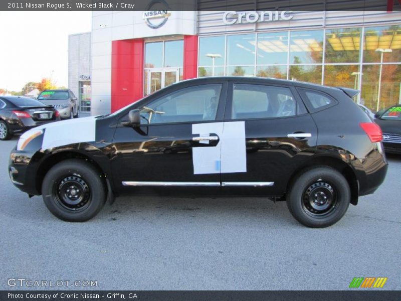 Wicked Black / Gray 2011 Nissan Rogue S