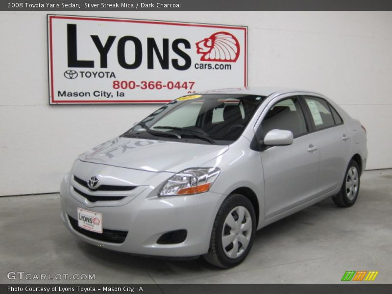 Silver Streak Mica / Dark Charcoal 2008 Toyota Yaris Sedan