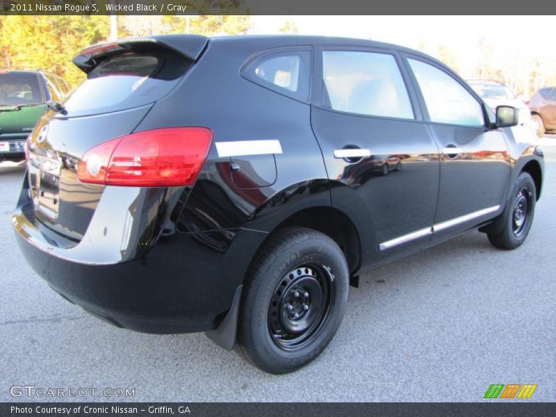 Wicked Black / Gray 2011 Nissan Rogue S