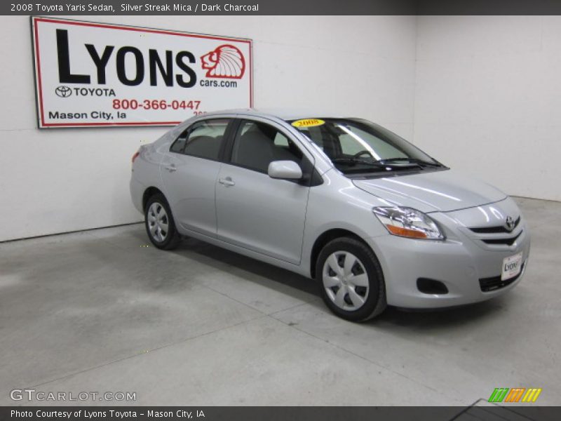 Silver Streak Mica / Dark Charcoal 2008 Toyota Yaris Sedan