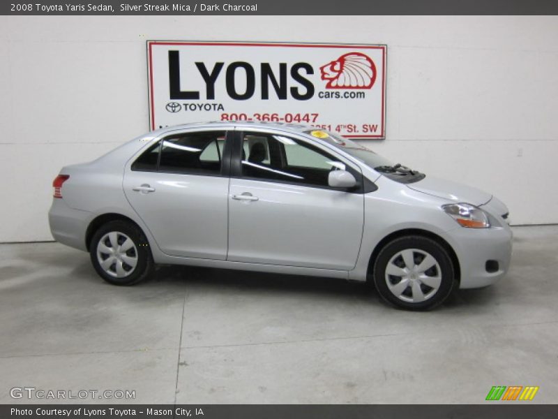 Silver Streak Mica / Dark Charcoal 2008 Toyota Yaris Sedan
