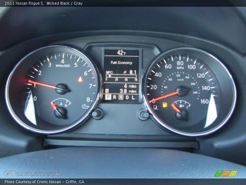 Wicked Black / Gray 2011 Nissan Rogue S