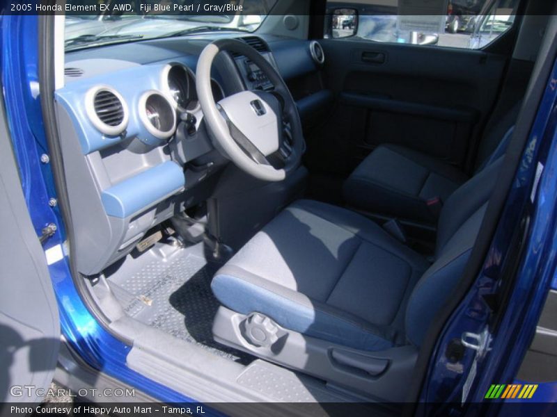 Fiji Blue Pearl / Gray/Blue 2005 Honda Element EX AWD