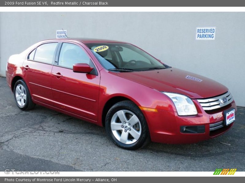 Redfire Metallic / Charcoal Black 2009 Ford Fusion SE V6