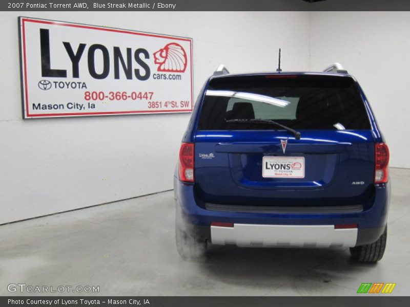 Blue Streak Metallic / Ebony 2007 Pontiac Torrent AWD
