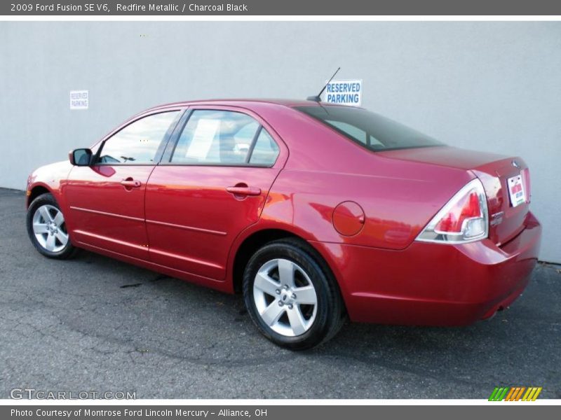 Redfire Metallic / Charcoal Black 2009 Ford Fusion SE V6