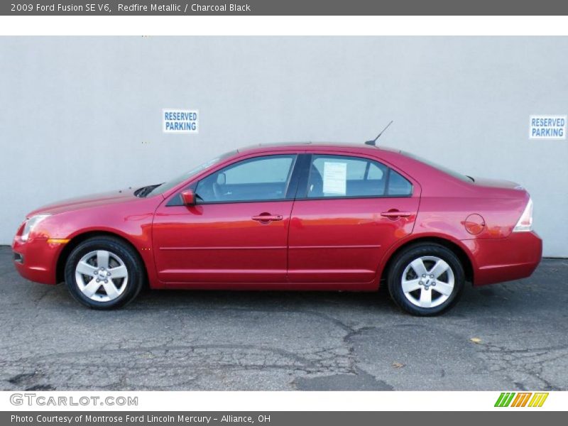 Redfire Metallic / Charcoal Black 2009 Ford Fusion SE V6