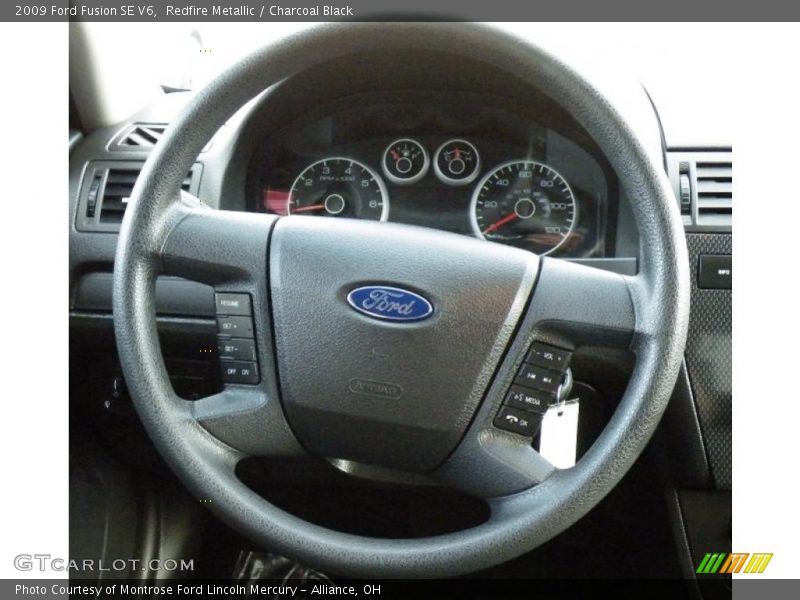 Redfire Metallic / Charcoal Black 2009 Ford Fusion SE V6