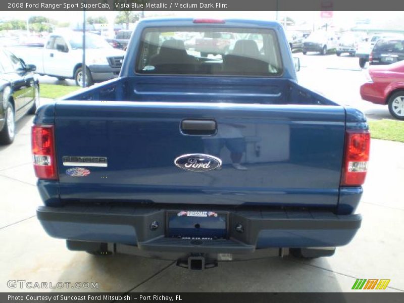 Vista Blue Metallic / Medium Dark Flint 2008 Ford Ranger Sport SuperCab